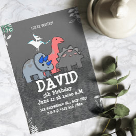 Invitation Fête d'anniversaire dinosaure