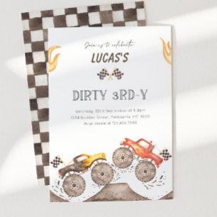 Invitation Fête d'anniversaire Dirty 3RD-Y  3 ans de Monster 