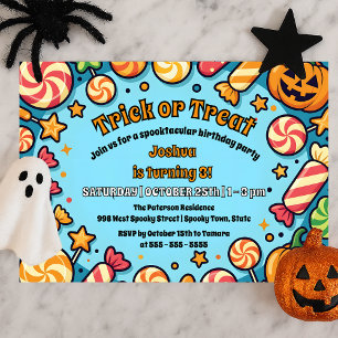 Invitation Fête d'anniversaire d'octobre pour enfants avec fr