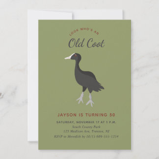 Invitation Fête d'anniversaire drôle de vieux fou sur la coll