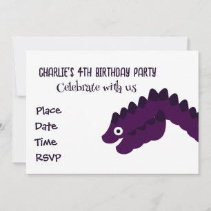 Invitation Fête d'anniversaire drôle pour enfants avec alliga