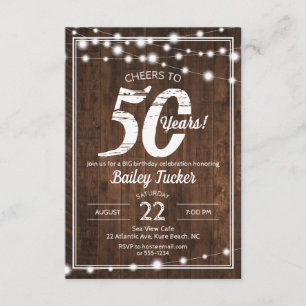 Invitation Fête d'anniversaire du 50e anniversaire des cordes