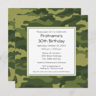 Invitations Faire Part Cartes Anniversaire Militaire Zazzle Ch