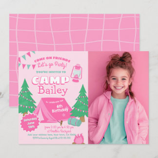 Invitation Fête d'anniversaire du camping