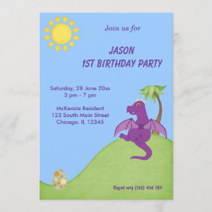 Invitation Fête d'anniversaire du dragon