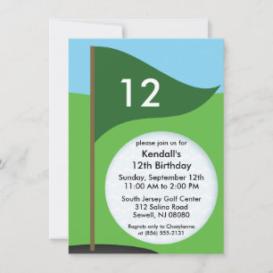 Invitation Fête d'anniversaire du Hunter Green Let's Bogie Mi