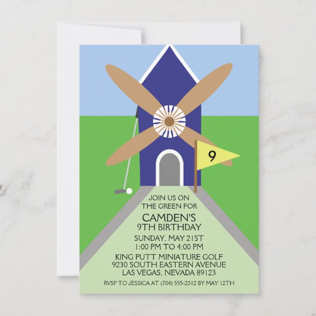 Invitation Fête d'anniversaire du Moulin à vent de la Marine  (Devant)