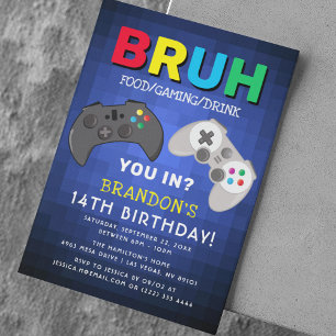 Invitation Fête d'anniversaire du petit joueur