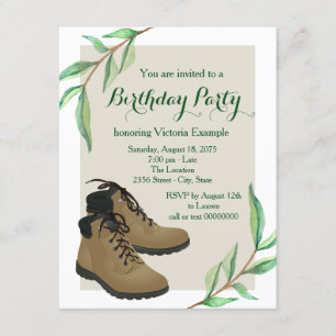 Invitation Fête d'anniversaire du randonnée de la femme