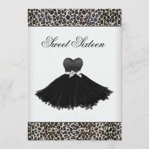 Invitation Fête d'anniversaire du Sweet sixteen du lustre Leo