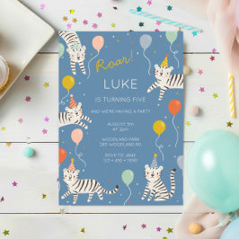 Invitation Fête d'anniversaire du tigre blanc