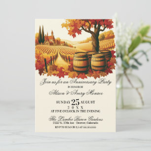 Invitation Fête d'anniversaire du vignoble d'automne