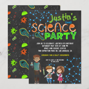 Invitation Fête d'anniversaire d'un scientifique