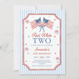 Invitation Fête d'anniversaire d'une fille tout américaine du