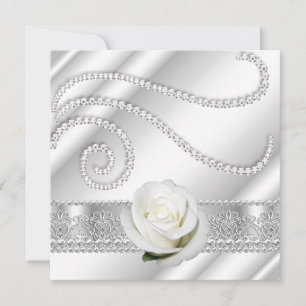 Invitation Fête d'anniversaire élégante avec des diamants bla