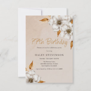 Invitation Fête d'anniversaire élégante Bohème chic florale 7