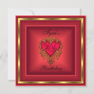 Invitation Fête d'anniversaire élégante de 21 ans avec un bij