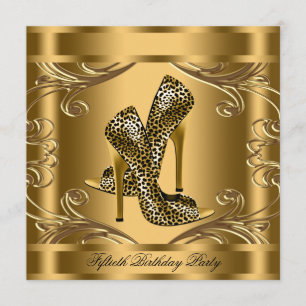 Invitation Fête d'anniversaire élégante de noir et d'or