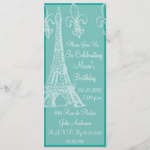 Invitation Fête d'anniversaire élégante de style français