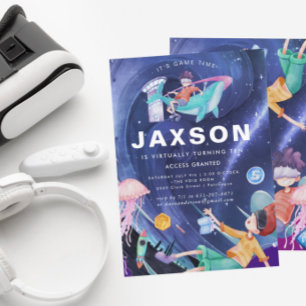 Invitation Fête d'anniversaire en réalité virtuelle