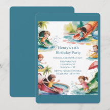 Fête d'anniversaire enfant Glissade aquatique aqua