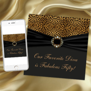 Invitation Fête d'anniversaire fabuleuse de 50 ans de la diva