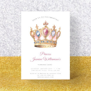 Invitation Fête d'anniversaire Fairytail princess rose