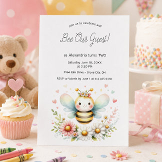 Invitation Fête d'anniversaire Fantaisiste Bourdon