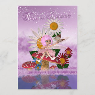 Invitation Fête d'anniversaire féerique de princesse -
