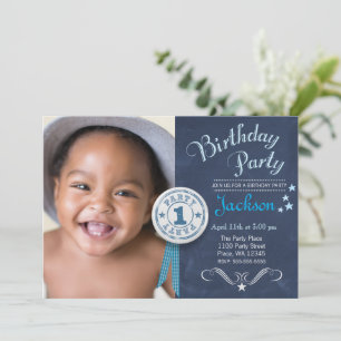 Invitation Fête d'anniversaire garçon premier anniversaire ta