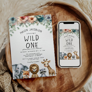 Invitation Fête d'anniversaire garçon thème safari Budget Wil