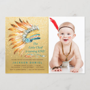 Invitation Fête d'anniversaire garçons Boho Tribal