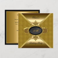 Fête d'anniversaire Gold On Gold Black 50 ans 3
