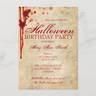 Invitation Fête d'anniversaire Halloween