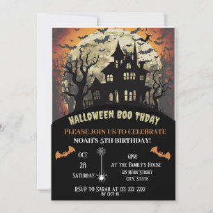 Invitation Fête d'anniversaire Halloween Boo-day