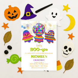 Invitation Fête d'anniversaire Halloween BOO-gie pour enfants