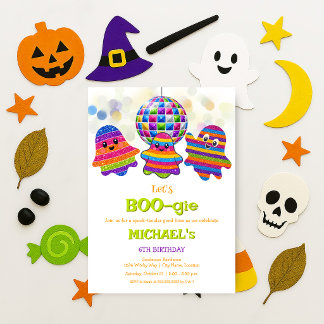 Invitation Fête d'anniversaire Halloween BOO-gie pour enfants