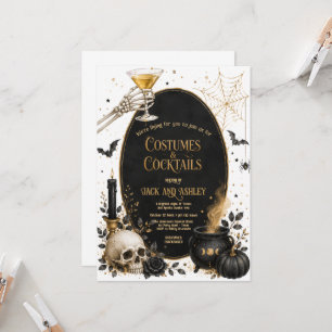 Invitation Fête d'anniversaire Halloween élégante gothique