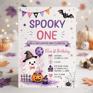 Invitation Fête d'anniversaire Halloween Spooky One