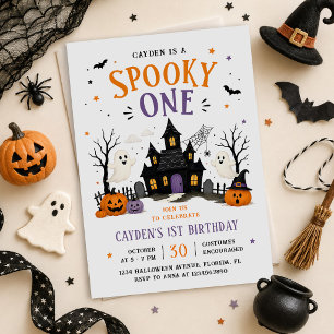 Invitation Fête d'anniversaire Halloween Spooky One 1ère anné
