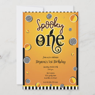Invitation Fête d'anniversaire Halloween UN 1 points effrayan