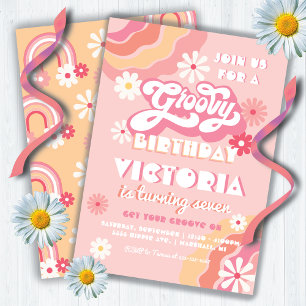 Invitation Fête d'anniversaire hippie super