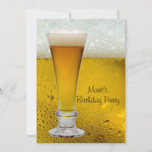 Invitation Fête d'anniversaire Hommes Bière Bière Bière