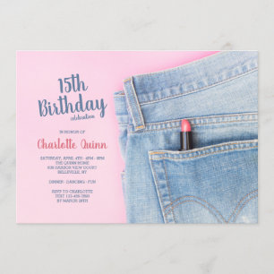 Invitation Fête d'anniversaire Jeans Forever