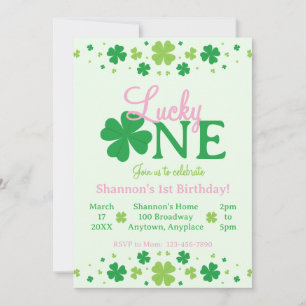 Invitation Fête d'anniversaire Lucky One First 1ère