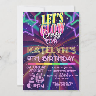 Invitation Fête d'anniversaire ludique Enfants personnalisés
