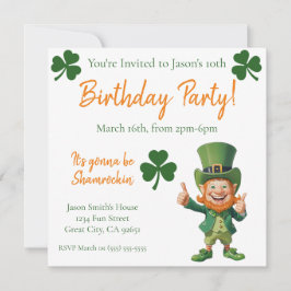 Invitation Fête d'anniversaire-Lutins