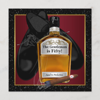 Invitation Fête d'anniversaire Mans Whiskey