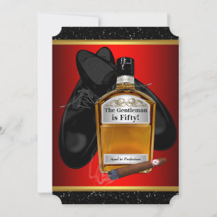 Invitation Fête d'anniversaire Mans Whiskey