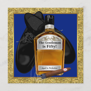 Invitation Fête d'anniversaire Mans Whiskey